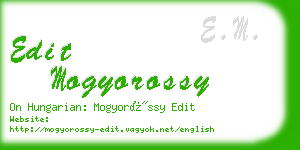 edit mogyorossy business card